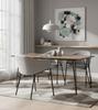 LAPO Swivel Chair Upholstered In Light Beige Fabric