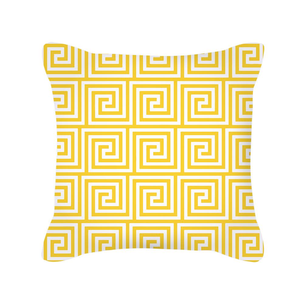 Modern Simple Geometric Pillow Nordic Style Peach Skin Bedside Cushion Cover Waist Pillow Cover New Home
