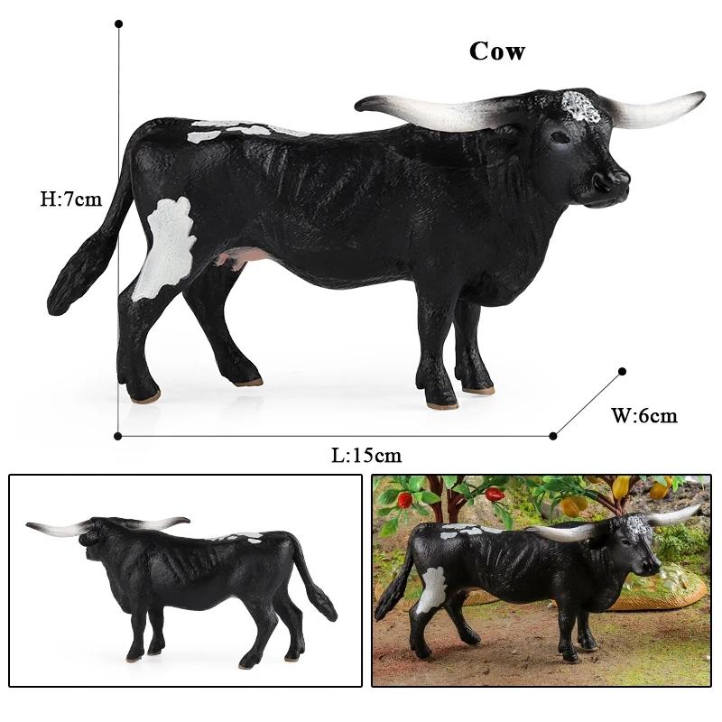 Oenux Zwierzęta Gospodarskie Walki Byków Kowboj Symulacja Drób Bydło Cielę Byk Wół Kolekcja Figurek Akcji Model Pvc Zabawka Prezent dla Dzieci