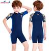 Children's Swimsuit Boys One-piece Short-sleeved Swimming Trunks Sun-proof Quick-drying Breathable Comfortable Snorkeling Surfing
