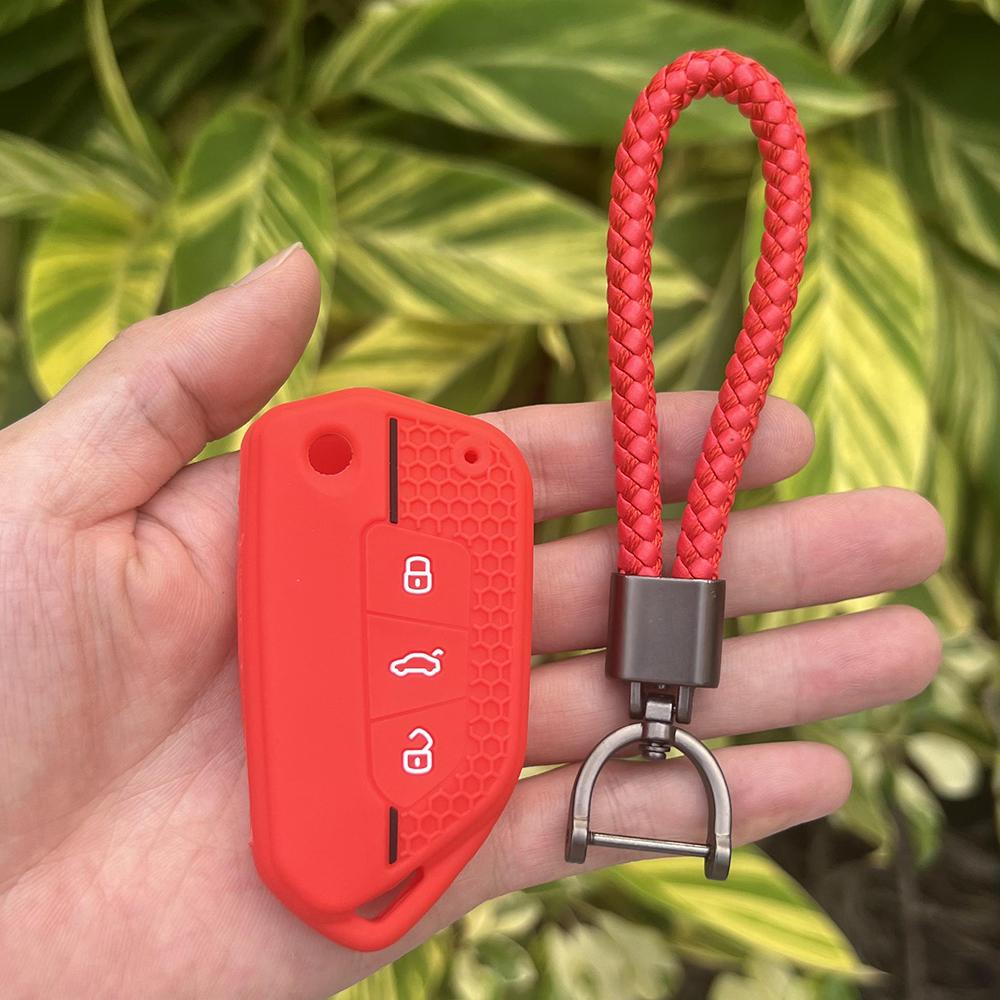 Silicone Car Remote Cover Case for VW Caddy Eos Golf Jetta Skoda Tiguan Beetle Polo Pass Passat B5 for Seat Skoda Modified Key