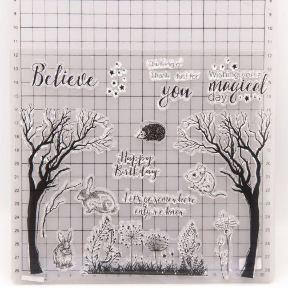 Transparent TPR Stamp Rectangle Silicone Stamp Paper Craft Transparent Stamp  Handcraft Lover