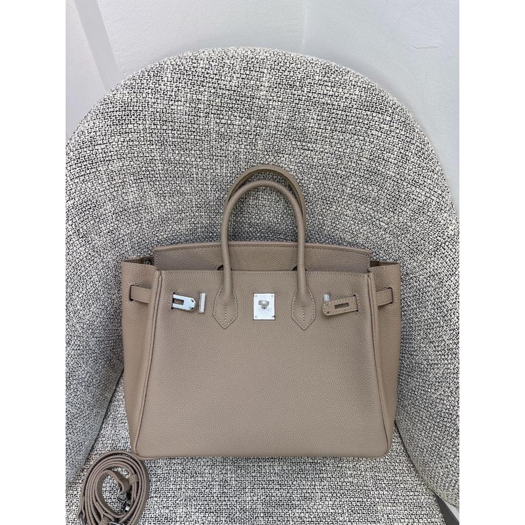 Togo primo strato pelle di mucca borsa platino motivo litchi fibbia argentata borsa a mano serratura di alta gamma borsa a tracolla messenger in pelle da donna