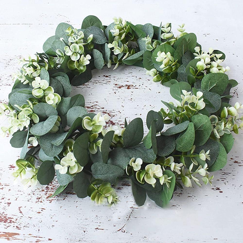 

Green Artificial Eucalyptus Handmade Eucalyptus Wreath Bouquet Home