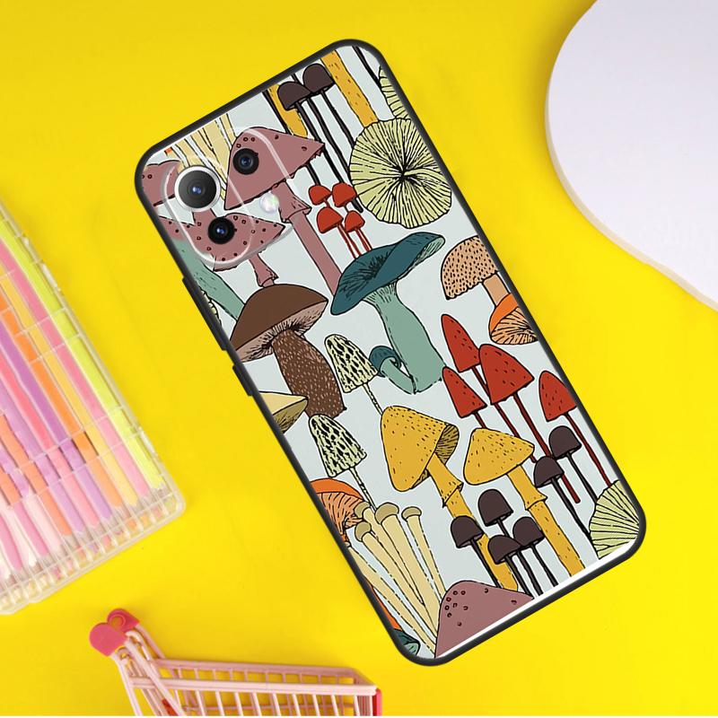 Hippie Mushroom Frog shrooms Cover For Xiaomi 13 14 Ultra 11T 12T 13T 14T Pro POCO X7 Pro X3 X5 F3 F5 F6 M6 X6 Pro Case
