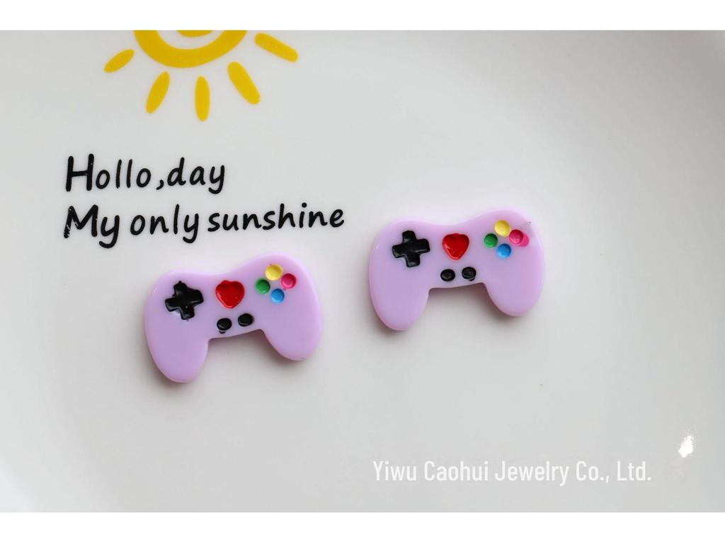 Creative DIY Jewelry Resin Accessories with Game Console Handle Design
