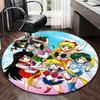 1 vnt. Sailor Moon Anime Apvalus kilimėlis, Kilimėlis biuro kėdei, Neslystantis kilimas namų dekoravimui, Svetainei, Miegamajam, Žaidimų kambariui