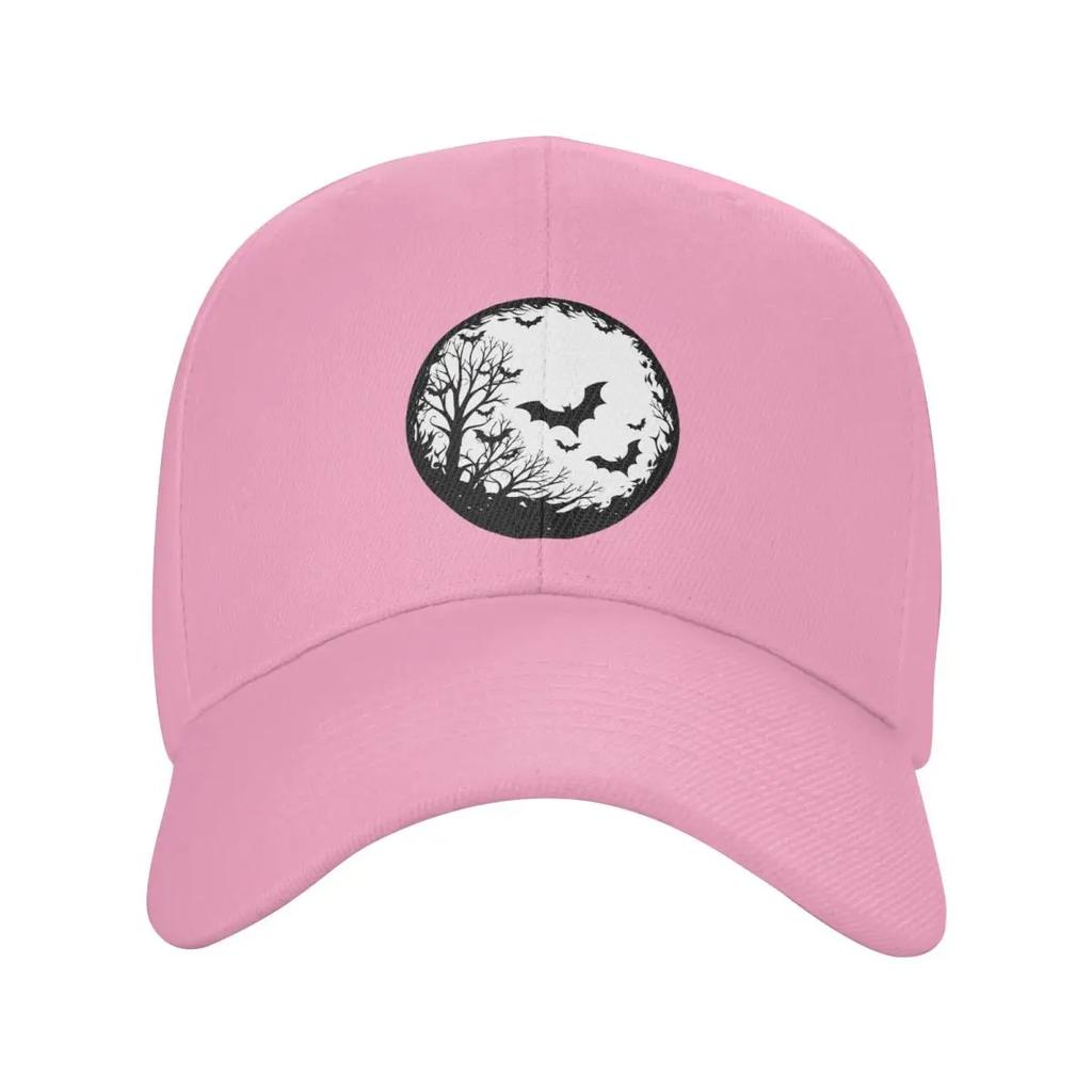 Personalized Halloween Spooky Bat Moon Baseball Cap Sun Protection Unisex WoUnisexs Adjustable Dad Hat Autumn Snapback Caps