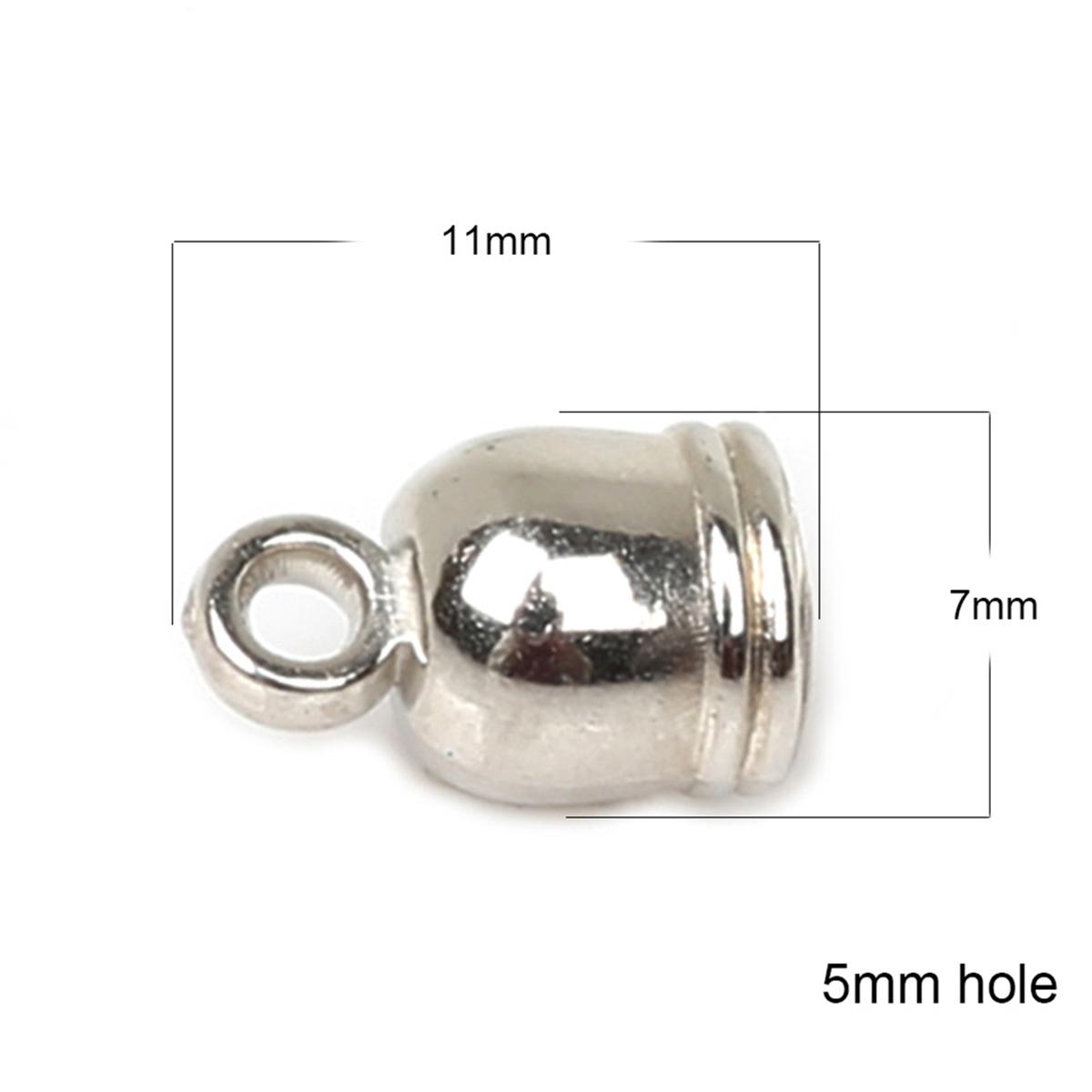 

50 шт., пластиковые ожерелья CCB, наконечники с кисточками, колпачки с бусинами, торцевая крышка для модных ювелирных изделий, ювелирные изделия ручной работы «сделай сам» silver-7*11mm