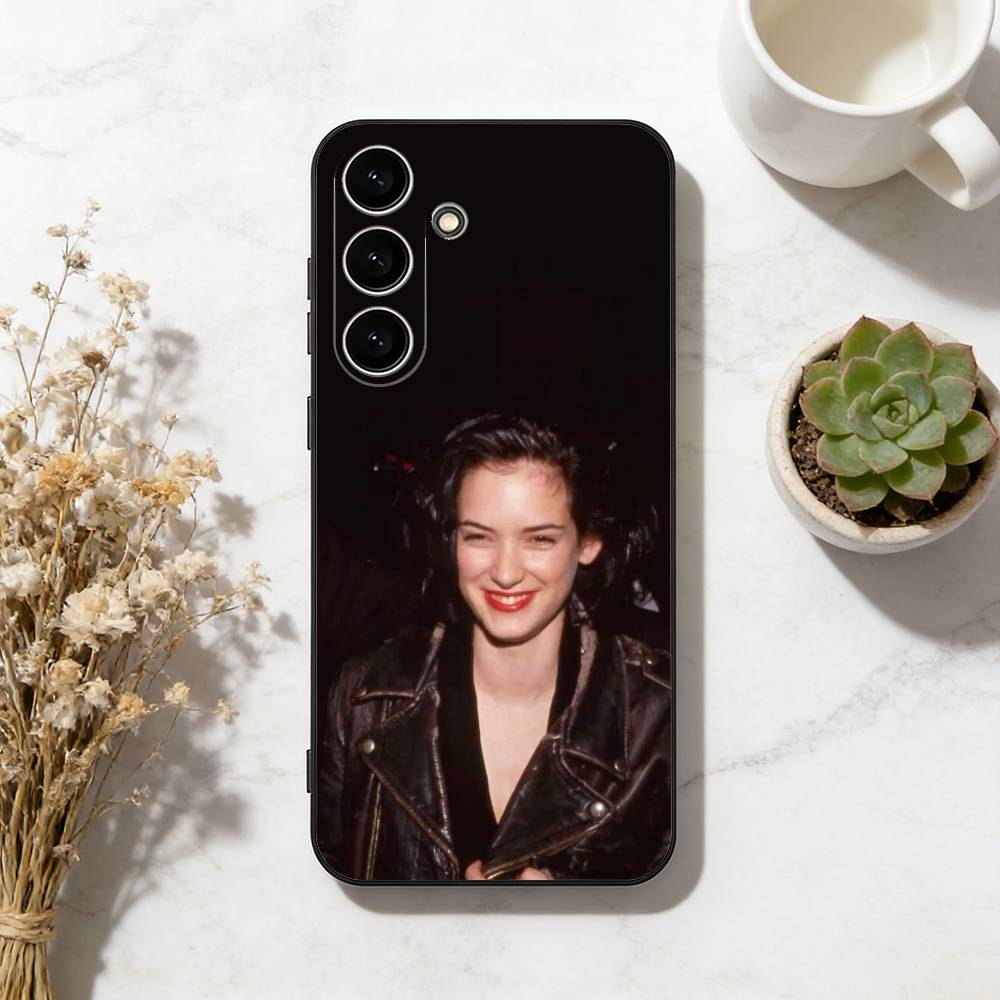 

90s Grunge Chic Winona Ryder Phone Case For Samsung Galaxy A73,A72,A71,A70,A53,A52,A51,Soft Silicone Black Cover Samsung a71 5g
