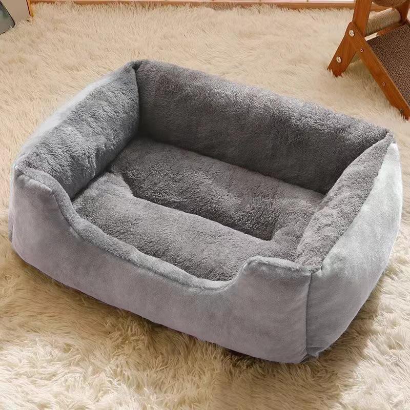 Cozy Winter Square Pet Bed for Small & Medium Dogs - Thickened Mat for Teddy & Corgi