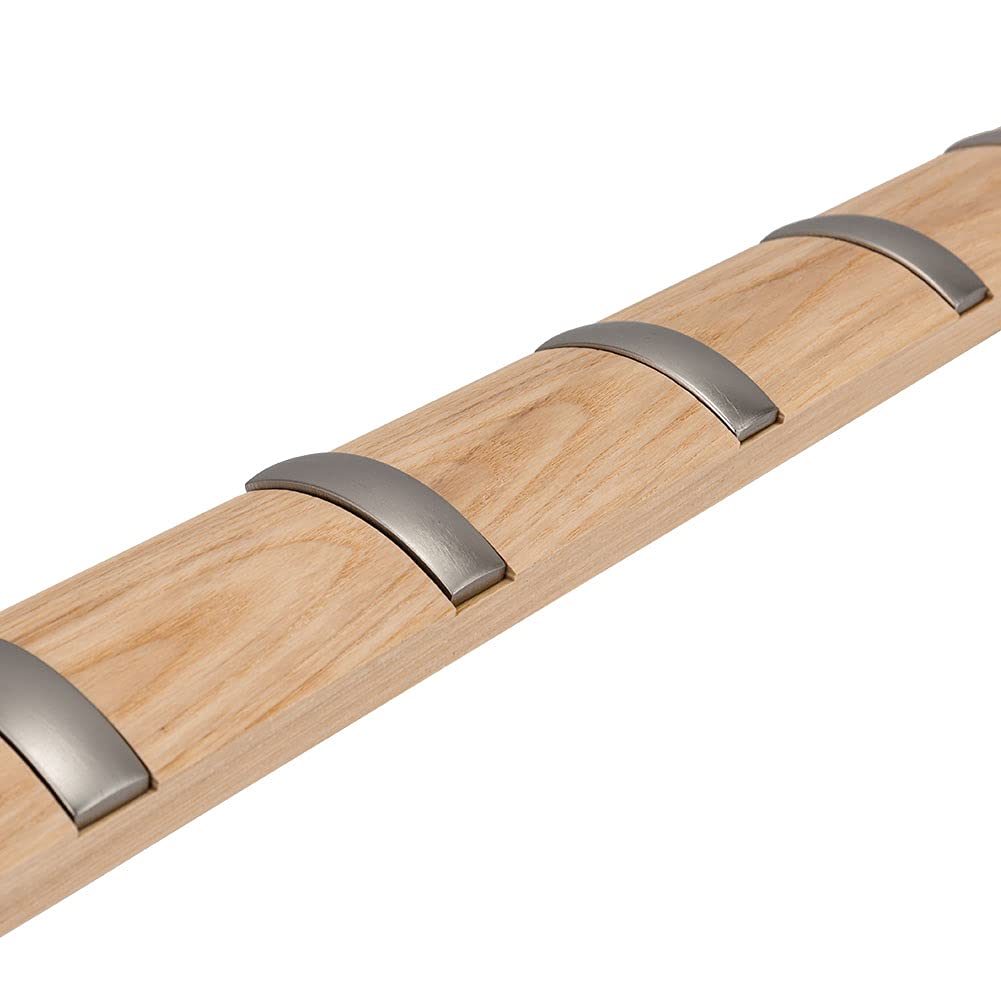 Umbra Flip Hook Věšáky na kabáty FLIP 5 HOOK Věšák na kabáty Vnitřní hák Věšák s 5 háčky, Nástěnný, Stylový, 318850-390, Přírodní, PŘÍRODNÍ, Věšák, [Použitý]