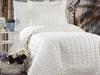 Colors Quilted Single Bedcover 3pcs, Coverlet 180x240, Pillowcase 50x70, Micro Cotton, Cream