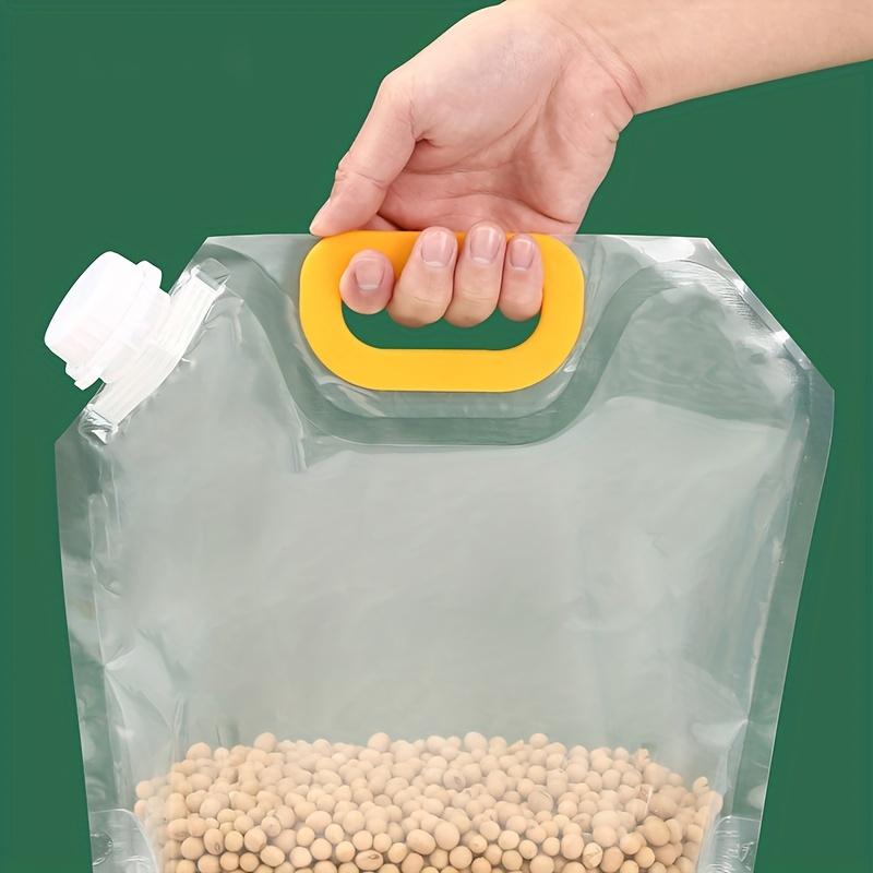Reusable Food Storage Bags with Nozzle - Leak-proof, Moisture-proof and Fresh-keeping Seals, Suitable for Cereals, Nuts, Snacks, Etc.