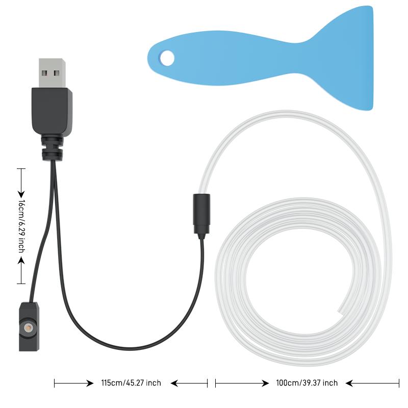 

Светодиодная лента для подсветки салона автомобиля RGB USB Оптоволоконная неоновая Автомобильная консоль приборной панели Декоративная атмосферная лампа 1/2/3/4/5 м