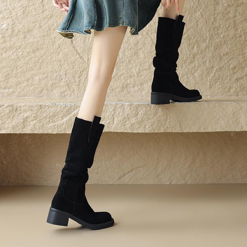 Krazing Pot Cow Suede Nubuck Осенне-зимние туфли на среднем каблуке Ботинки Chelsea — фото 10