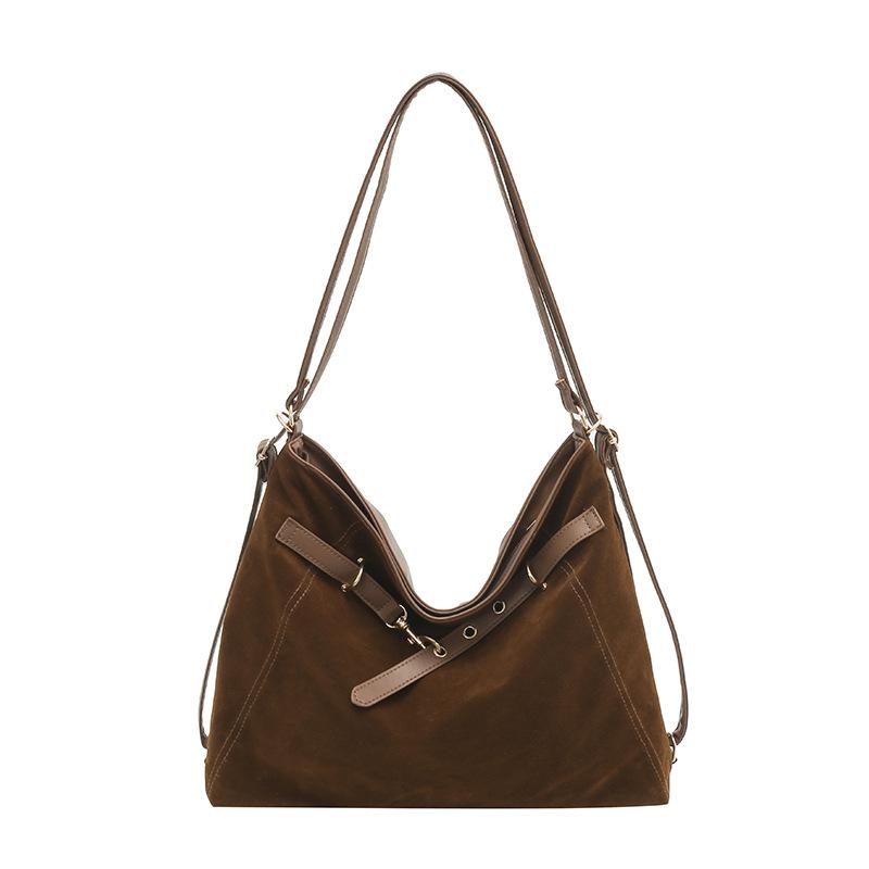 Retro largecapacity matte bag women's new autumn and winter casual shoulder bag commuter tote bag tote bag