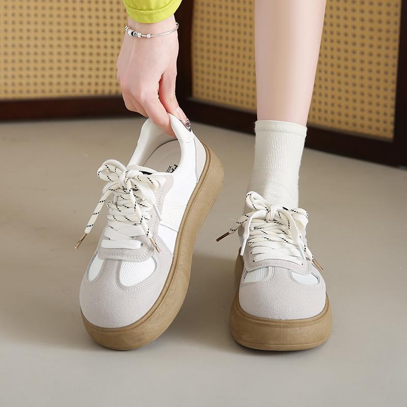 Fashion CRLAYDK Retro Low Top Women's Sneakers Casual Skateboard Walking Shoes Platform Fashion Ladies Height Increase Sports Tennis