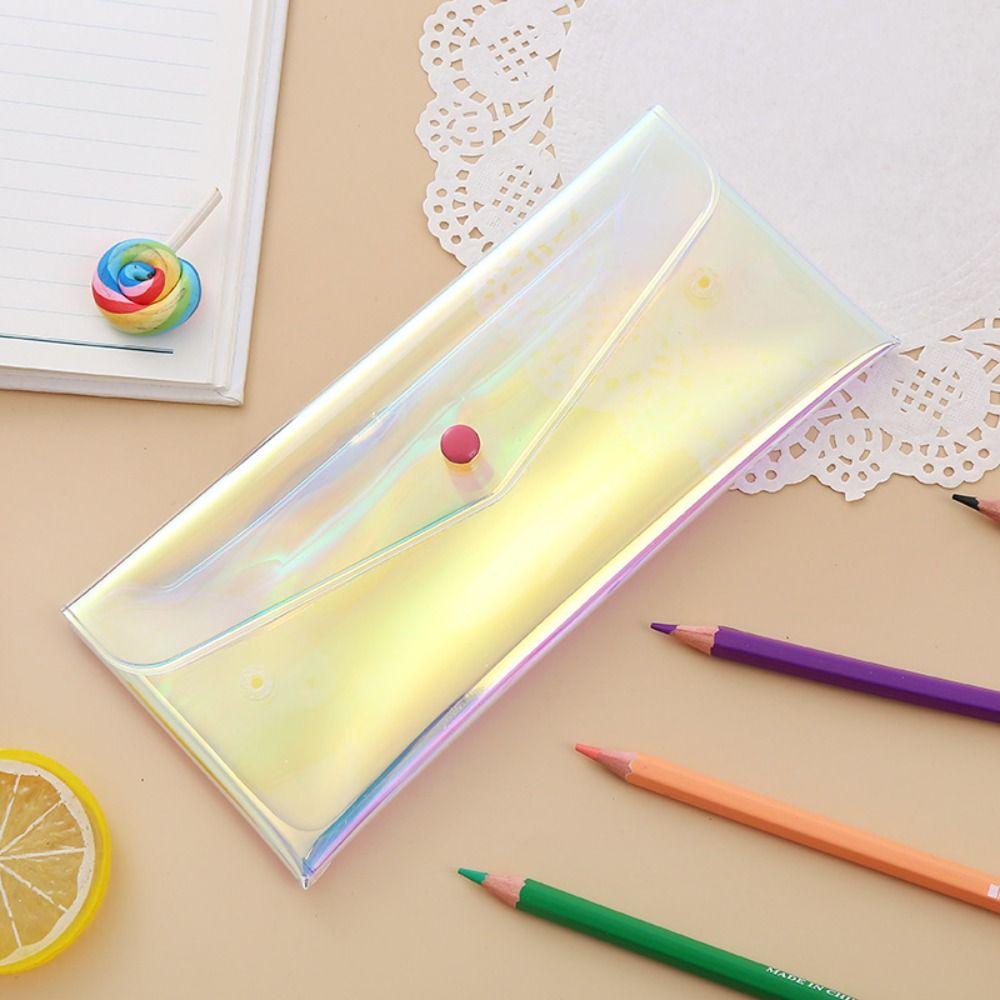 Portable Transparent Pencil Bag Multi-functional Large-Capacity Pencil Case Stationery Stationery Bag Office School Supplies