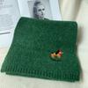 2025 Winter Japanese Cute Puppy Embroidery Scarf for Neck Protection