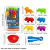 Counting Animal Toys, Matching Game with Sorting Bowl, Math Color Classification, Gift,Suitable for Children over 3 Years Old
