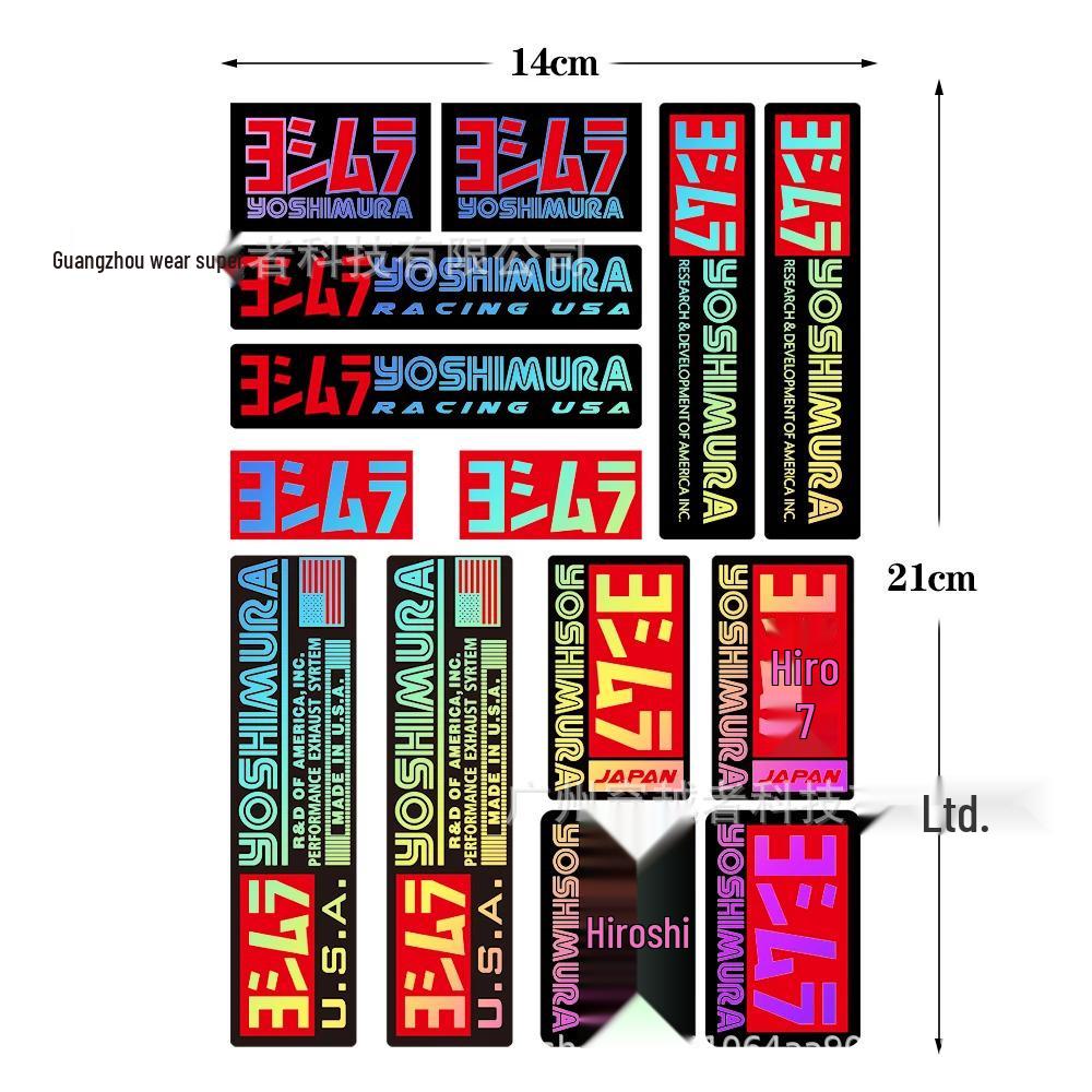Sedmibarevné laserové samolepky na motocyklovou helmu pro modely Honda