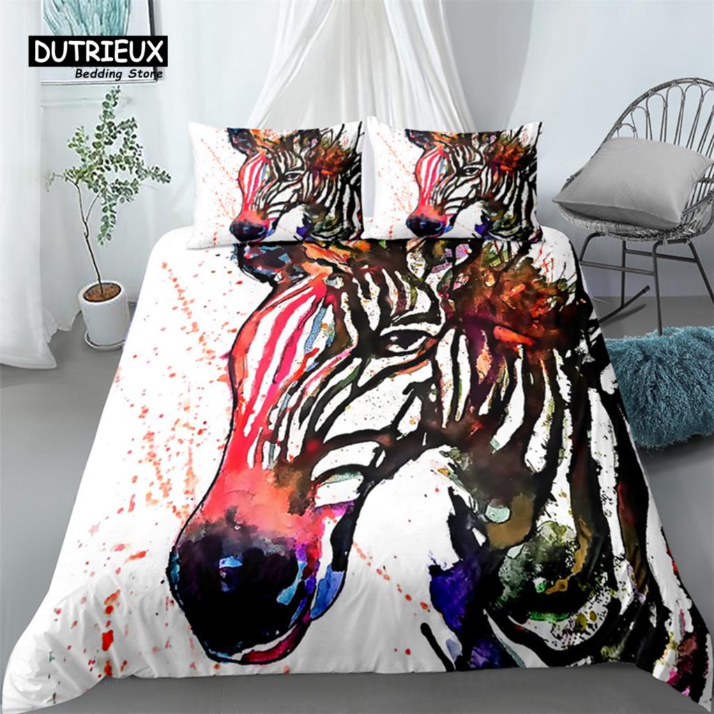 Beautiful Water Color Rocks Duvet Cover Set, Shell Bedding Set, Soft Comfortable Breathable Duvet Cover, For Bedroom Guest Room