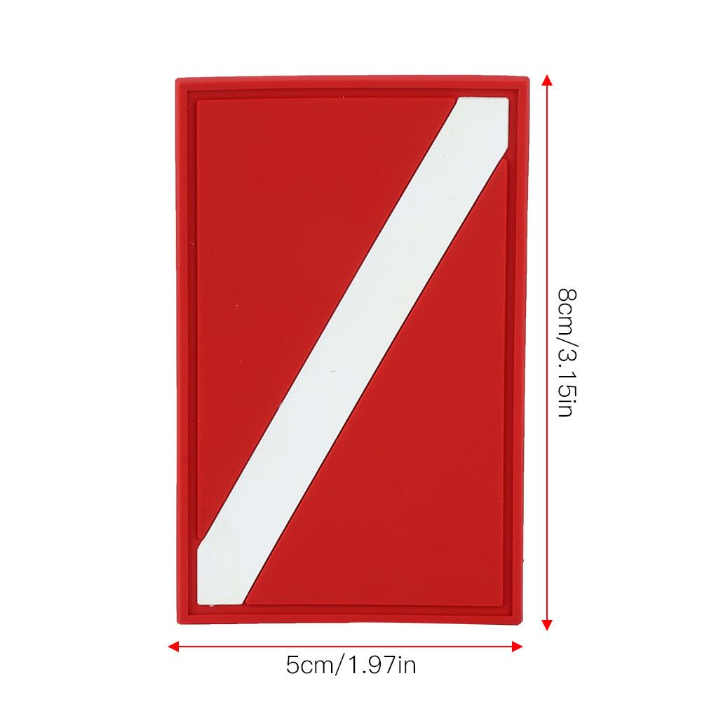 Outdoor PVC Scuba Diving Flag Patch Diver Down Backpack Badge Replacement Accessory