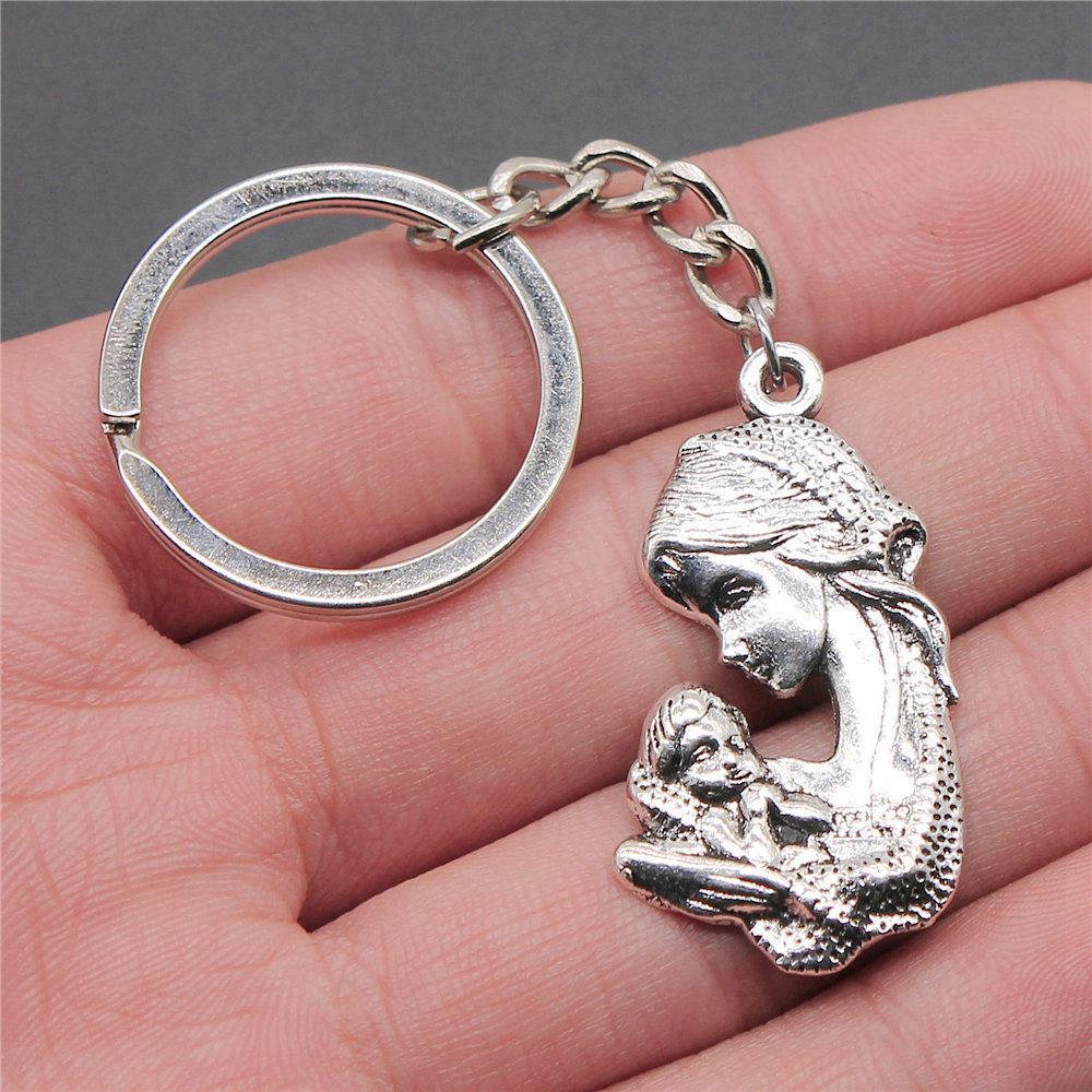 28mm Key Ring Couple Heart Love Minimalist Jewelry Components QY016