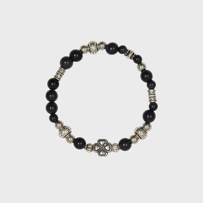Clover Bead Bracelet Navy