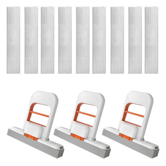 Mini Foldable Desktop Mop Portable Small Cleaning Mop Wet Dry Cleaning System Squeeze Lift Technology Office Mop