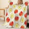 Soft Fleece Blanket,Breathable Apple Series Cozy for Home, Couch, Office Use, All Seasons, Festive Xmas & Halloween Decor