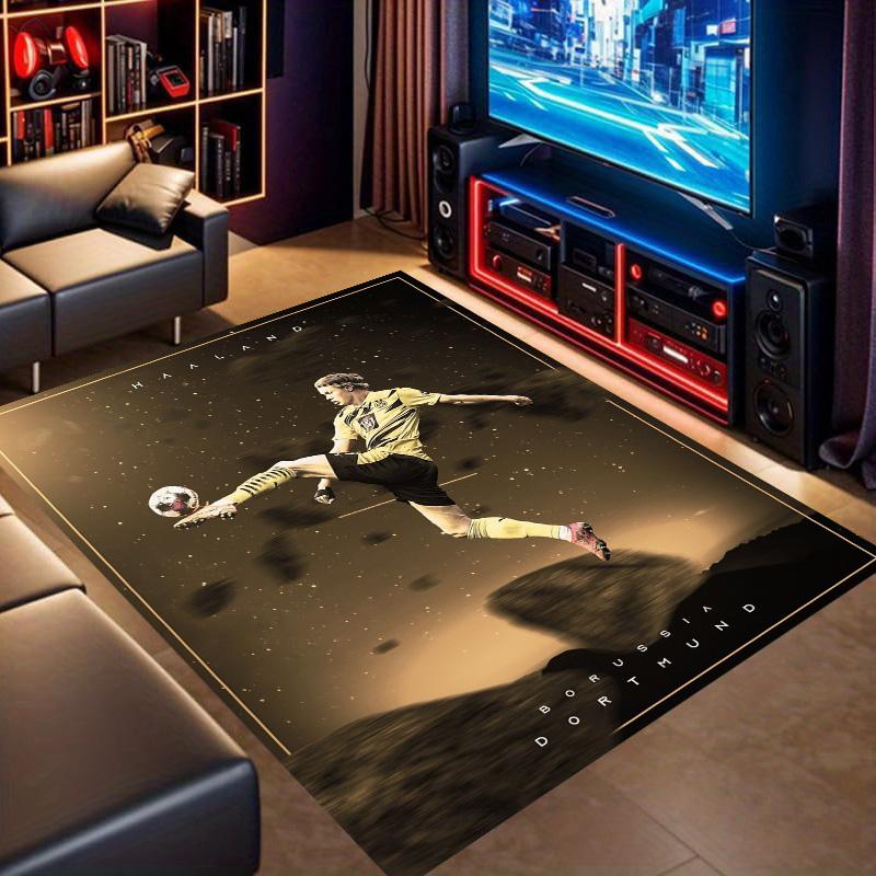Erling Haaland Borussia Dortmund Football Rug Non Slip Floor Carpet Living Room Game Room Soccer Fan Gift