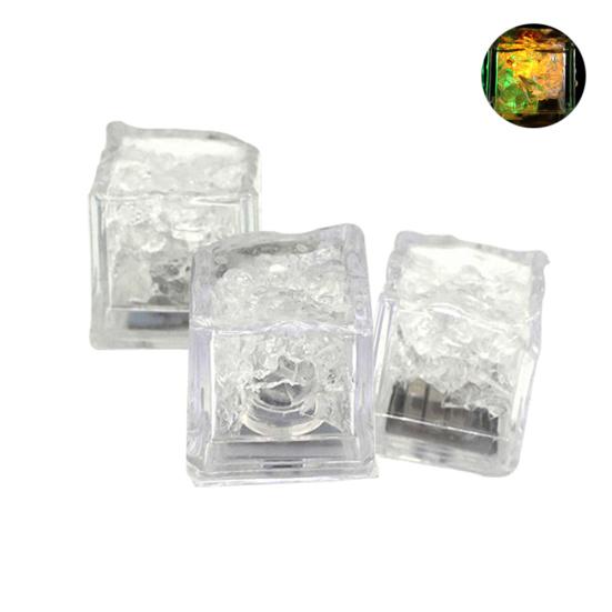 3Pcs LED Light Night Ice Cubes Luminous Party Lamp Bar Wedding Cup Decoration