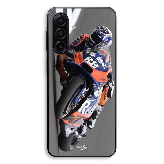 Coque de téléphone - MANIACASE - Samsung Galaxy A27 - Silicone TPU - Motif Miguel Oliveira Aprilia - Noir