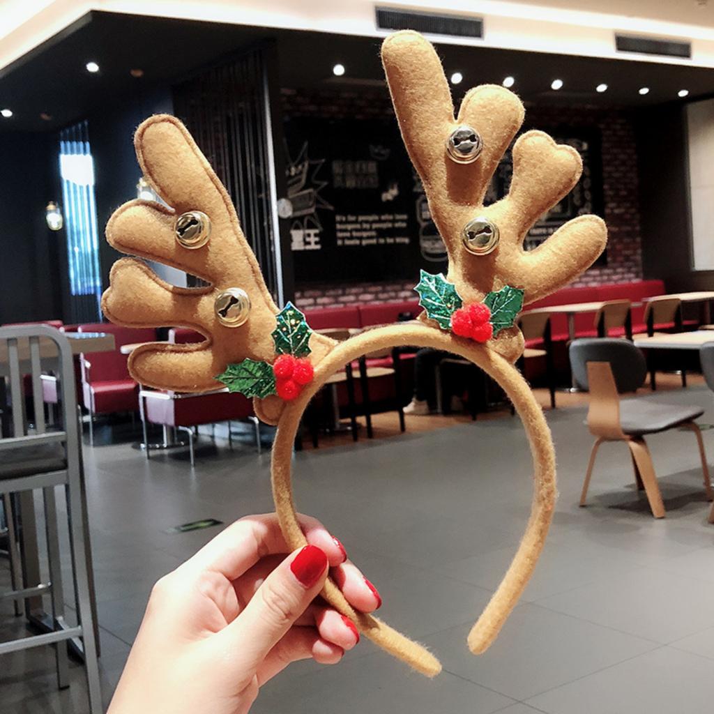 Christmas Headband For Adults And Children Festive Antler Headpiece Glowing Elderly Headband With Buckle Decorative Accessory For Female Influencers