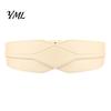 Stylish Waist Corset for Date Parties Women's Faux Leather Belt, Wide Elastic Waistband with Metal Trendy Accessory Dresses Buckle, No-Hole