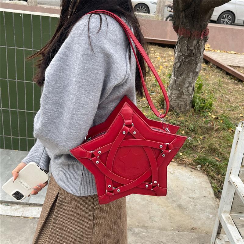Маленькая сумка, женская сумка через плечо «Звезда», модная сумка кроссбоди с заклепками, модная и универсальная