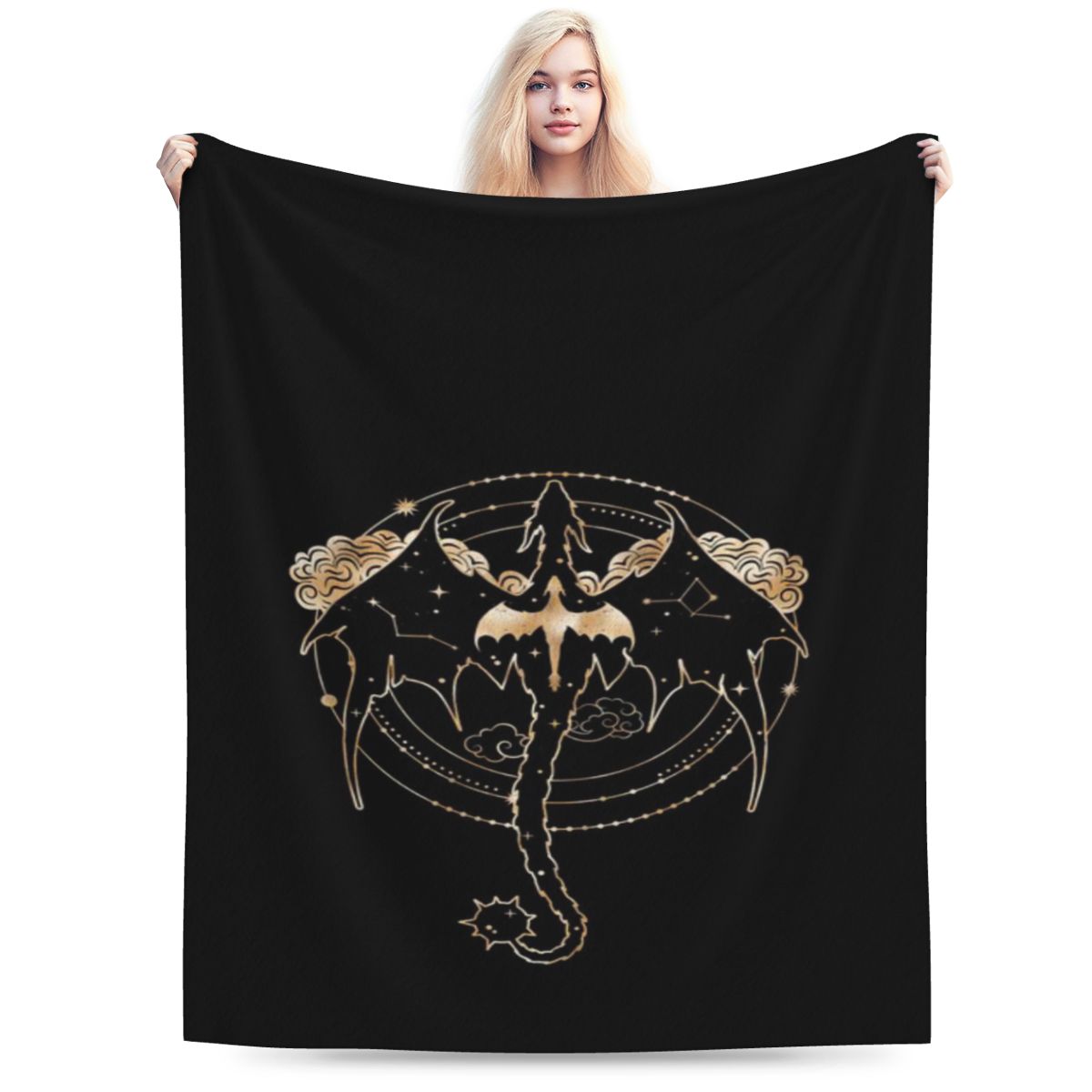 Celestial Tairn And Andarna Fourth Wing Officially Licensed Custom Warm Gift An UltraSoft Micro Fleece Blanket 75x100cm