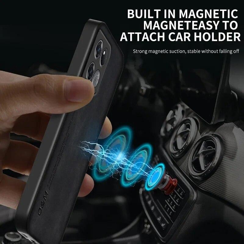 Phone Cover for OnePlus 12 10 Pro 10R 11 11R 5G Coque Luxury Magnetic Leather Case for OnePlus Ace Racing Ace 2 2V Silicone Case