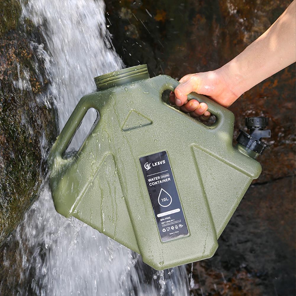 3-12L Camping Water Bucket Large Capacity Water Bag Container with Faucet Portable Car Water Tank for Picnic Hiking Travel