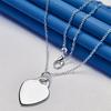 925 Sterling Silver 16-30 Inch Women's Exquisite Bright Face Heart-shaped Pendant Necklace Accessories, Wedding Fashion Jewelry