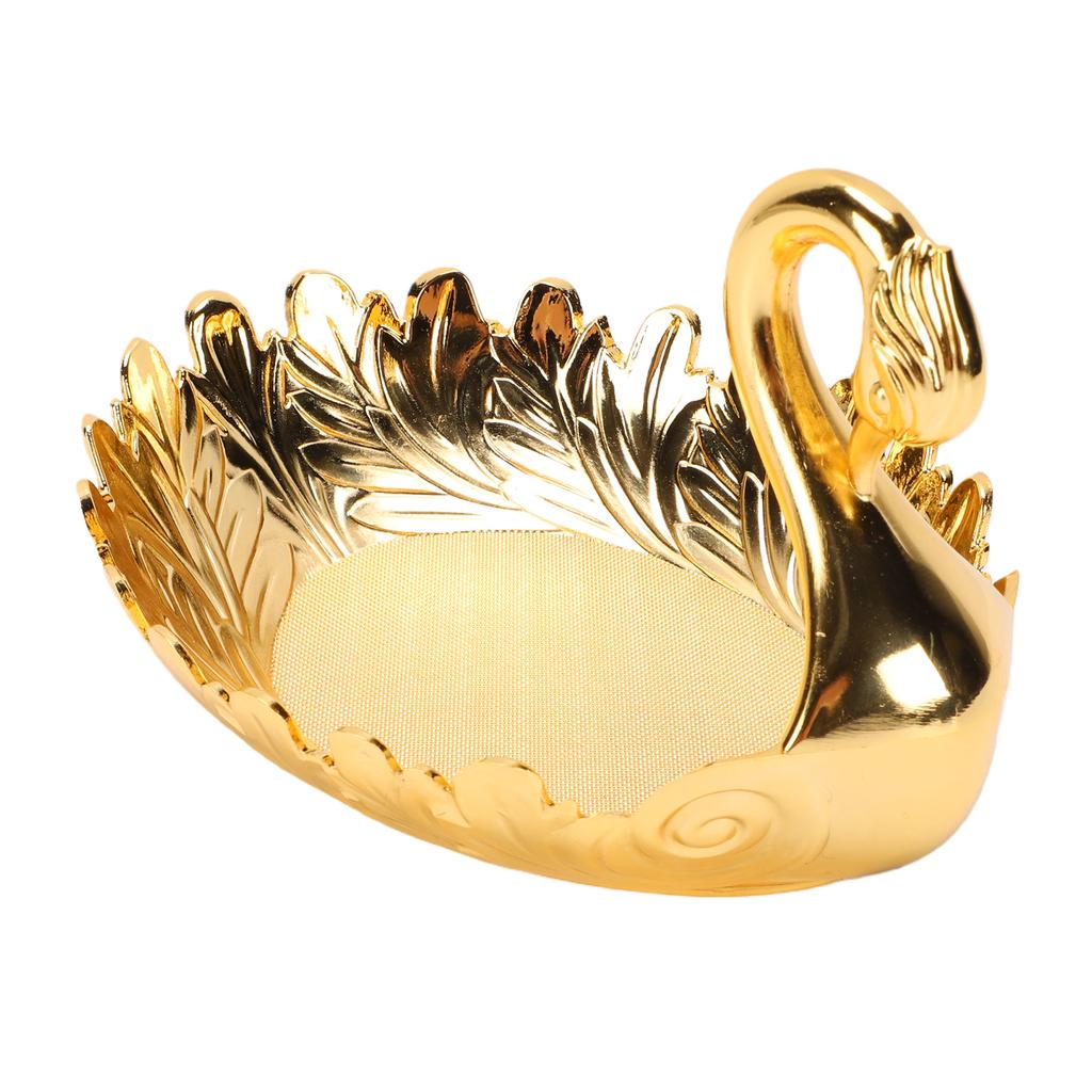 Metal Fruit Bowl Vintage Exquisite Peacock Shape Decorative Candy Plate for Snacks Nuts Dried Fruits