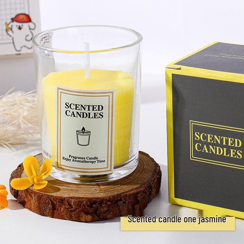 White Frosted Glass Scented Candle: High-End, Atmospheric, Creative Souvenir