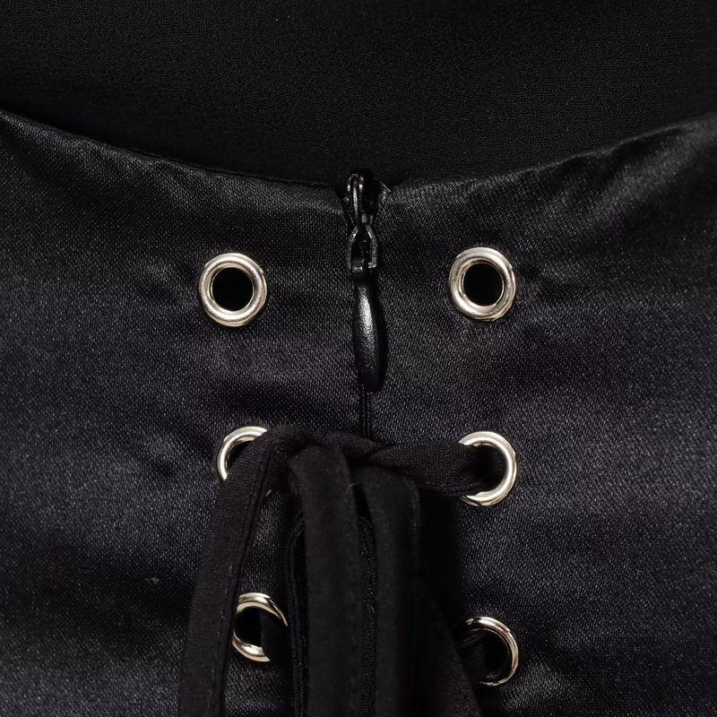 Kaslead New Women clothes Western Style Fashion Slim fit Strap Wrap-around Backless Short Dress