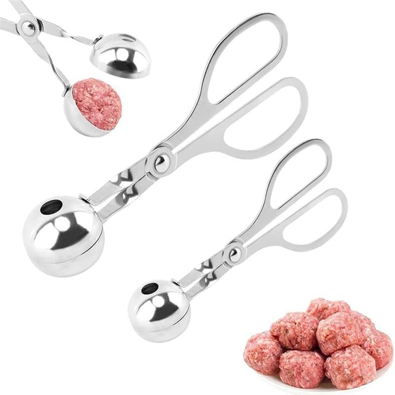B97A-Household Meatball Maker Stainless Steel Fish Ball Maker Scoop For Burgers & Snacks S