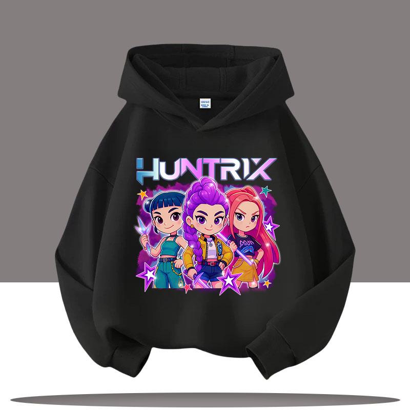 KPop Demon Hunters Hoodies for Kid's Autumn Winter New Cotton Hoodie Fashion 2025 Movie Hoody for Adult Kids Mother-to-be Top