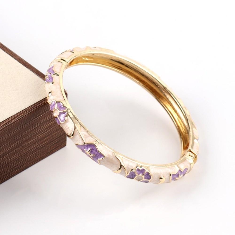 Smaltovaný Vintage Cloisonné Náramek Barevný Dámský Náramek na Ruku Elegantní Květinový Náramek Šperky Dárky