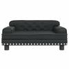 VidaXL Lit pour chien noir 70x45x30 cm similicuir 171889