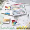Portable Mini Watercolor & Acrylic Paint Set with Easel & Sketchbook